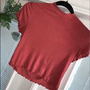 Red crop top